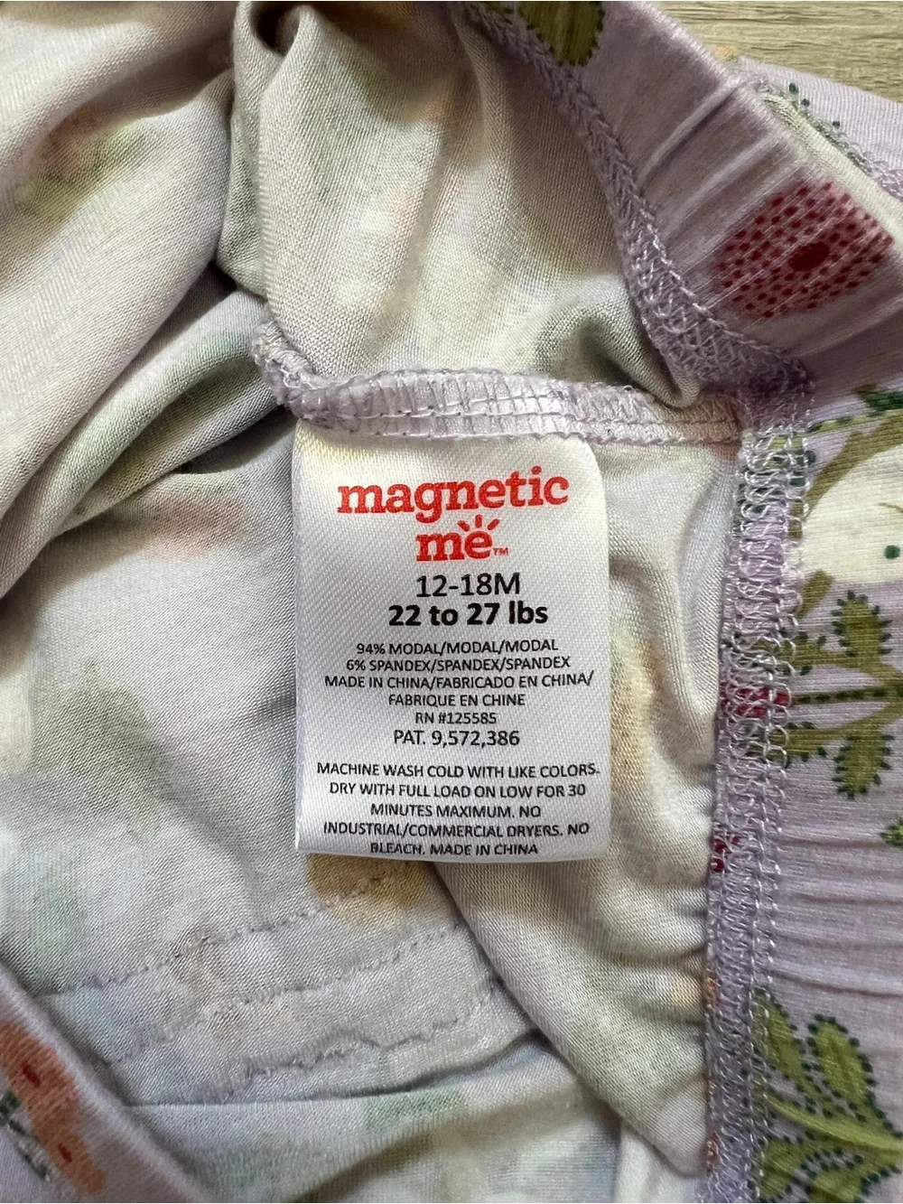 Magnetic Me Folk Magic Ruffled Dress Diaper Cover Set 12-18M Purple Unicorn